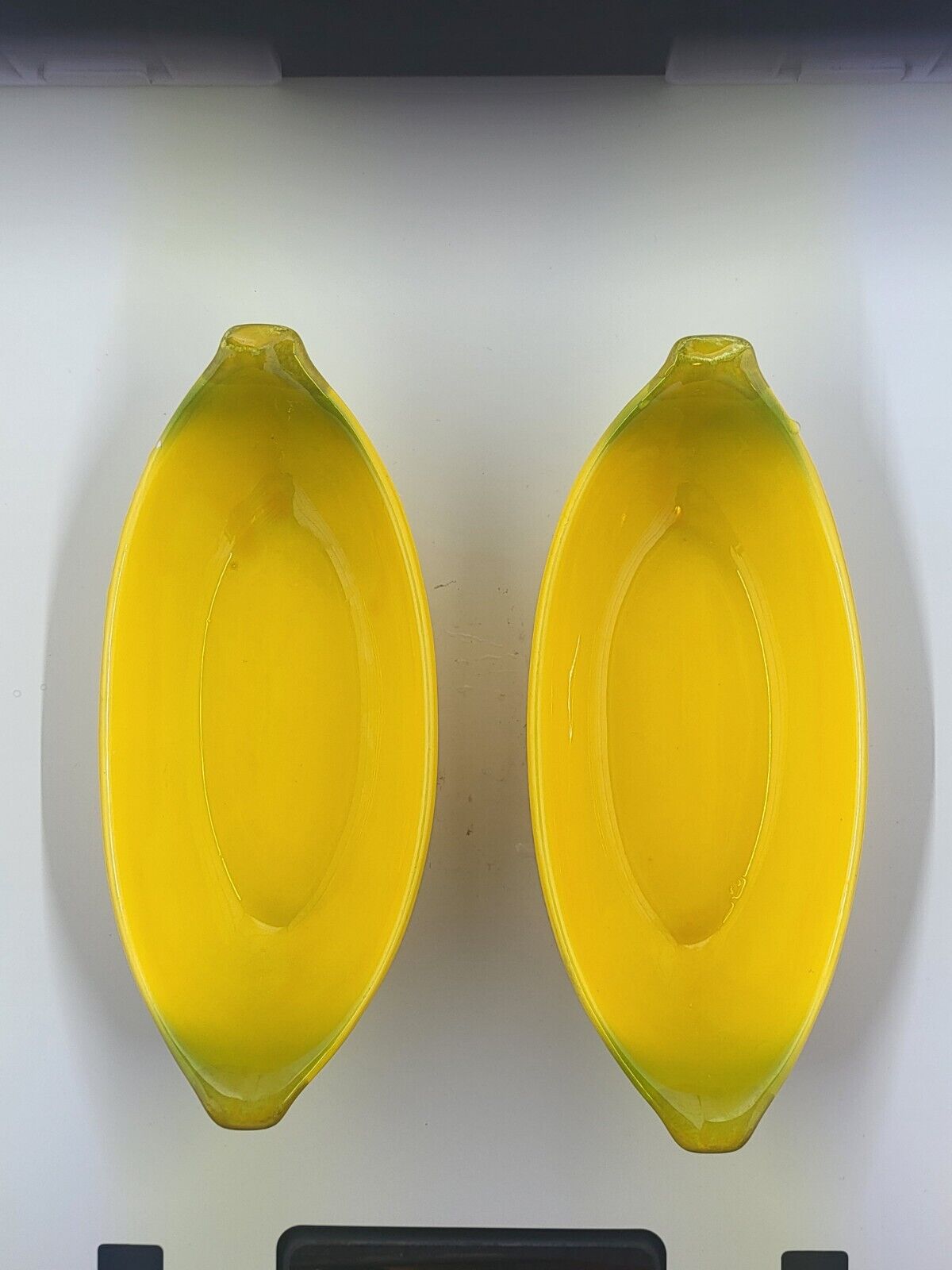 Vintage Banana Boats Ceramic Hand-painted Yellow 