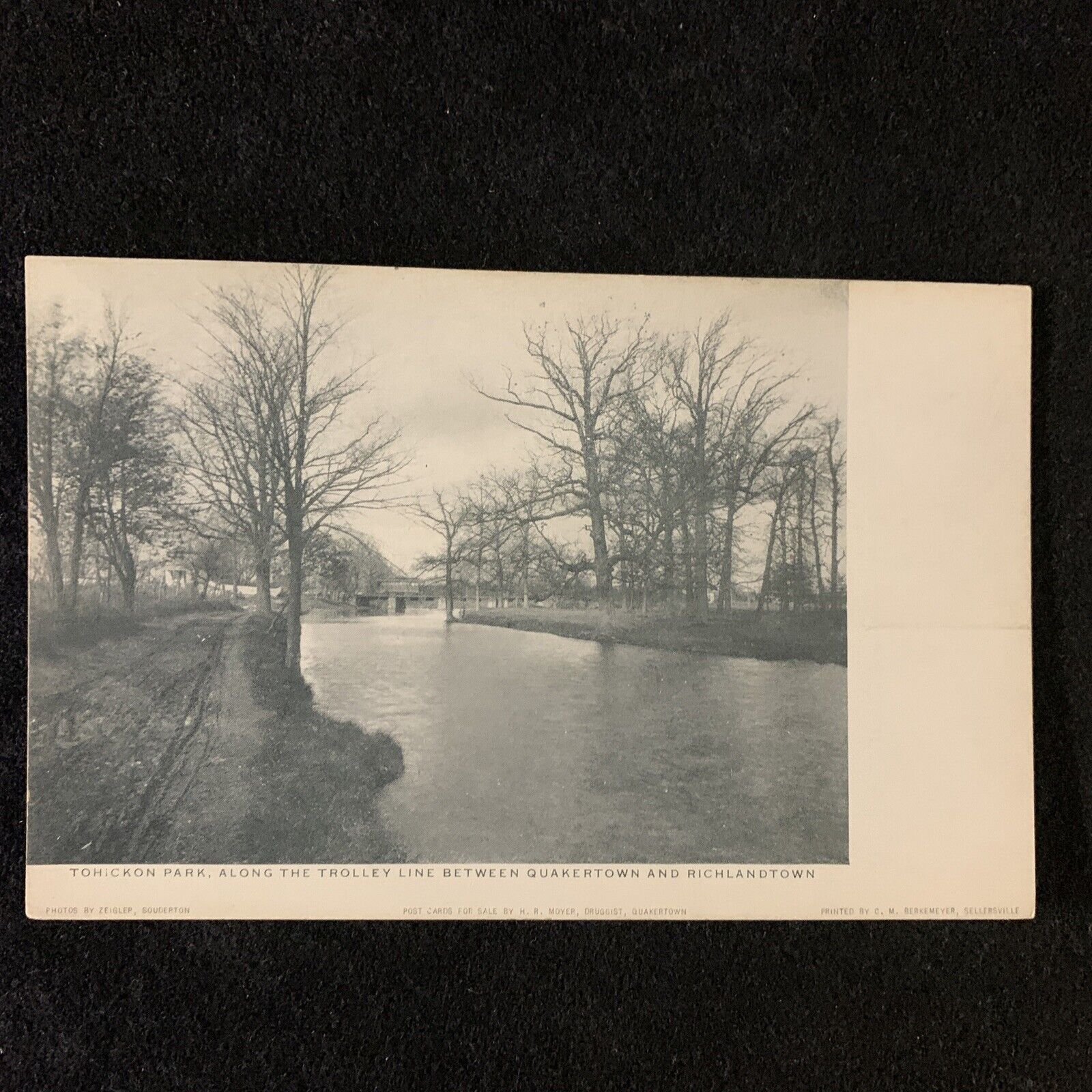 Quakertown PA-Pennsylvania, Depot & Tohickon Park, Vintage Postcard Unused