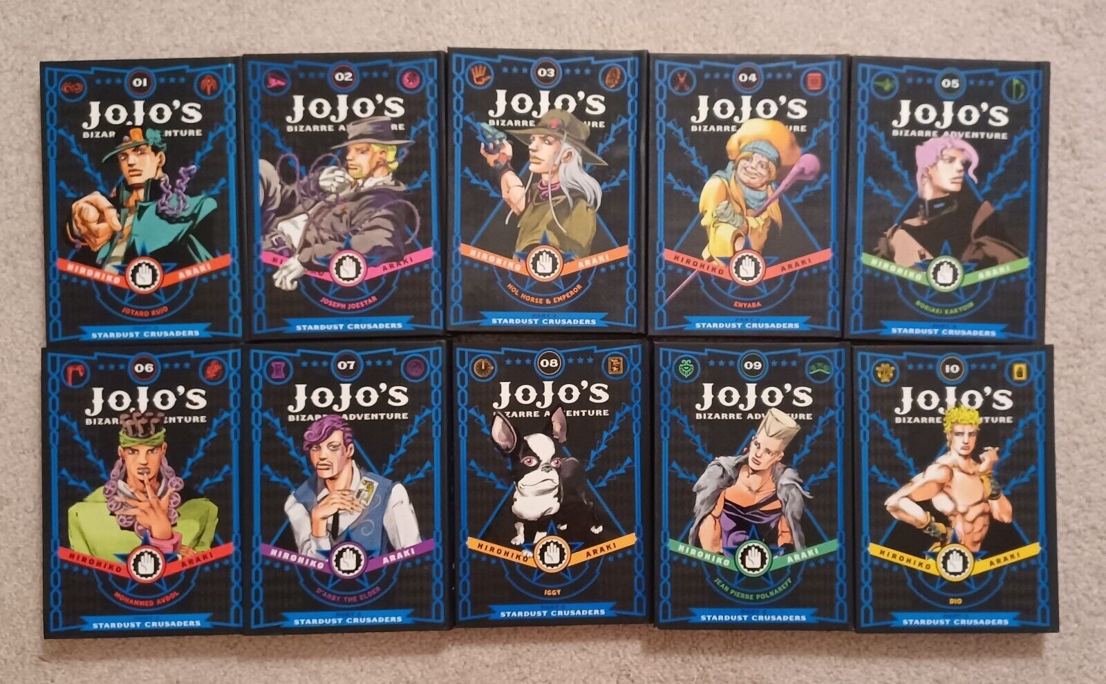 JoJo's Bizarre Adventure Part 3 Hardcover Complete Set in English