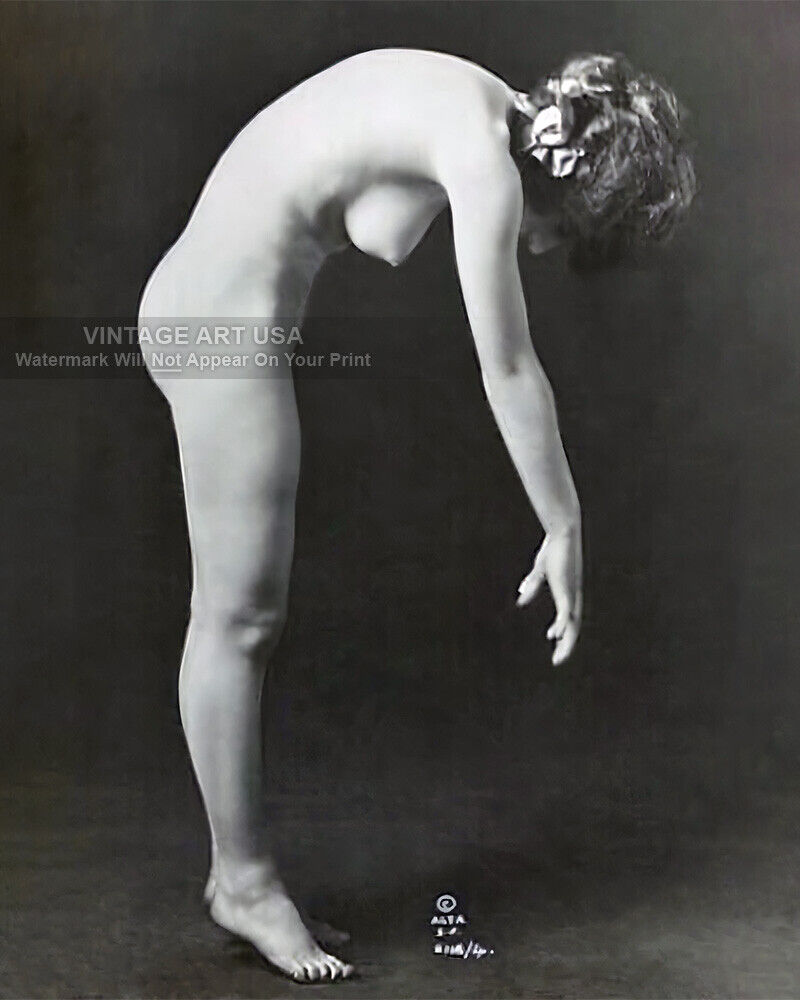 Vintage 1920s Female Nude in Profile Photo - Xan Stark, Alta Studio Photograph