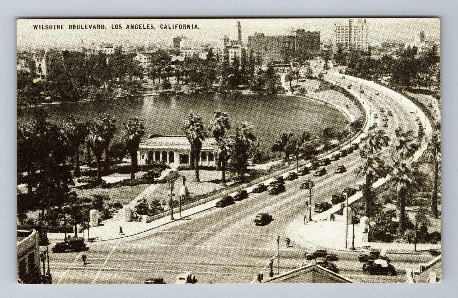 Los Angeles CA-California, Willshire Boulevard, Vintage Postcard