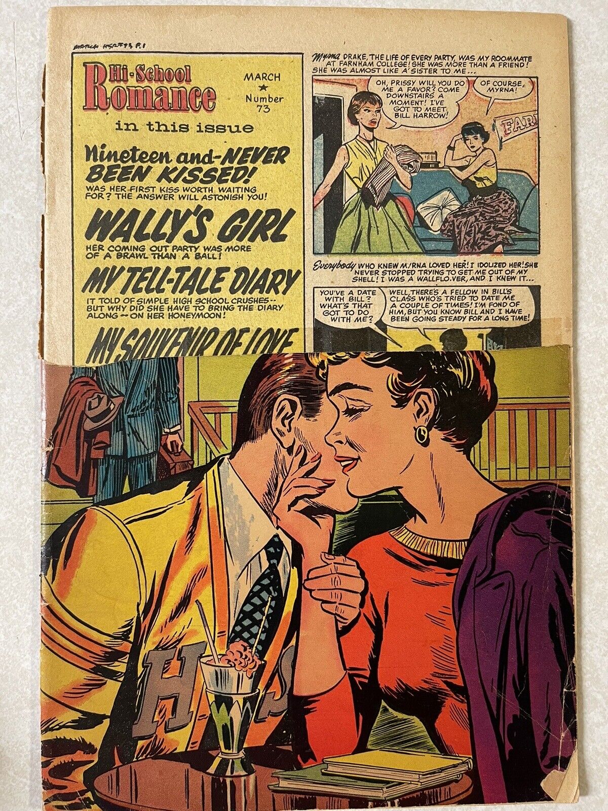 Hi-School Romance #73 Silver Age 1958 Harvey Comics