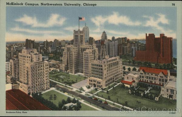 McKinlock Campus,Northwestern University,Chicago,IL Cook County Illinois Vintage