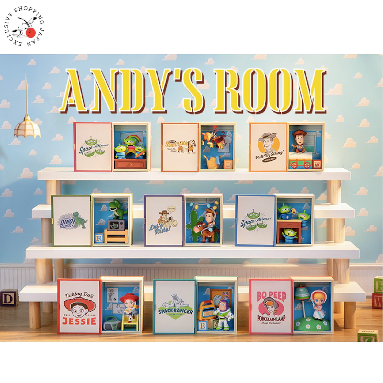 Pop Mart Disney/Pixar Toy Story Andy's Room Scene Set 8 Figures Assorted Box New