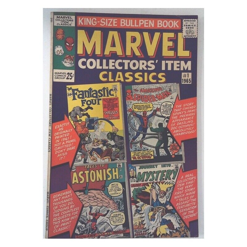 Marvel Collectors\' Item Classics #1 in VF minus condition. Marvel comics [d/