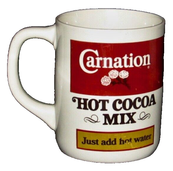 Vintage 1970\'s Carnation Hot Cocoa Mug / Cup Advertising.