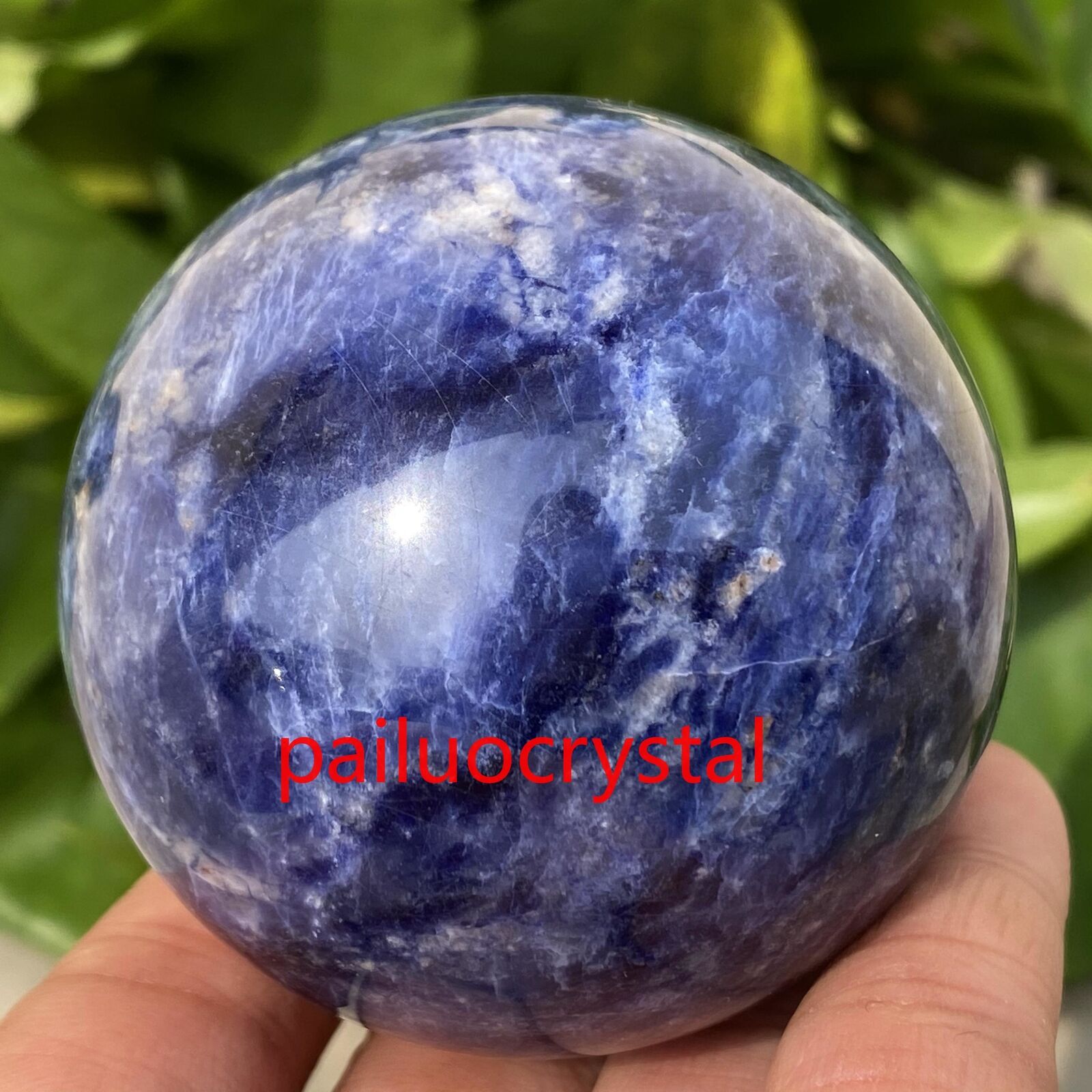 1pc 220g+ Natural sodalite Ball Quartz Crystal Sphere Gem Reiki Healing 55mm+