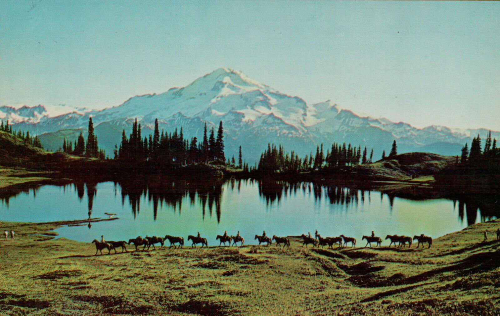 Postcard Glacier Peak & Image Lake, Washington WA Miners Ridge Vintage READ