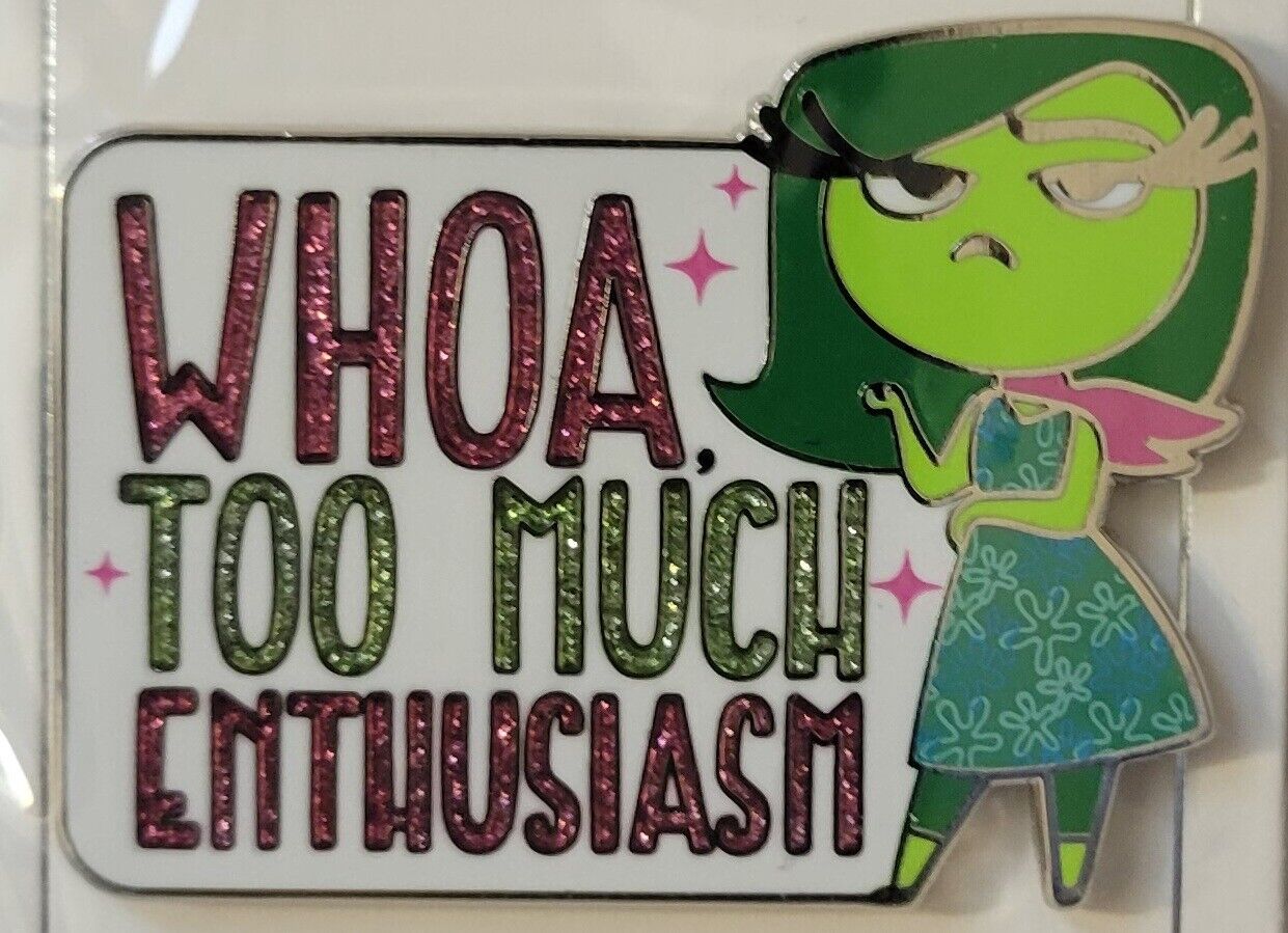  Disney Parks Inside Out Disgust Whoa Too Much Enthusiasm Pin 