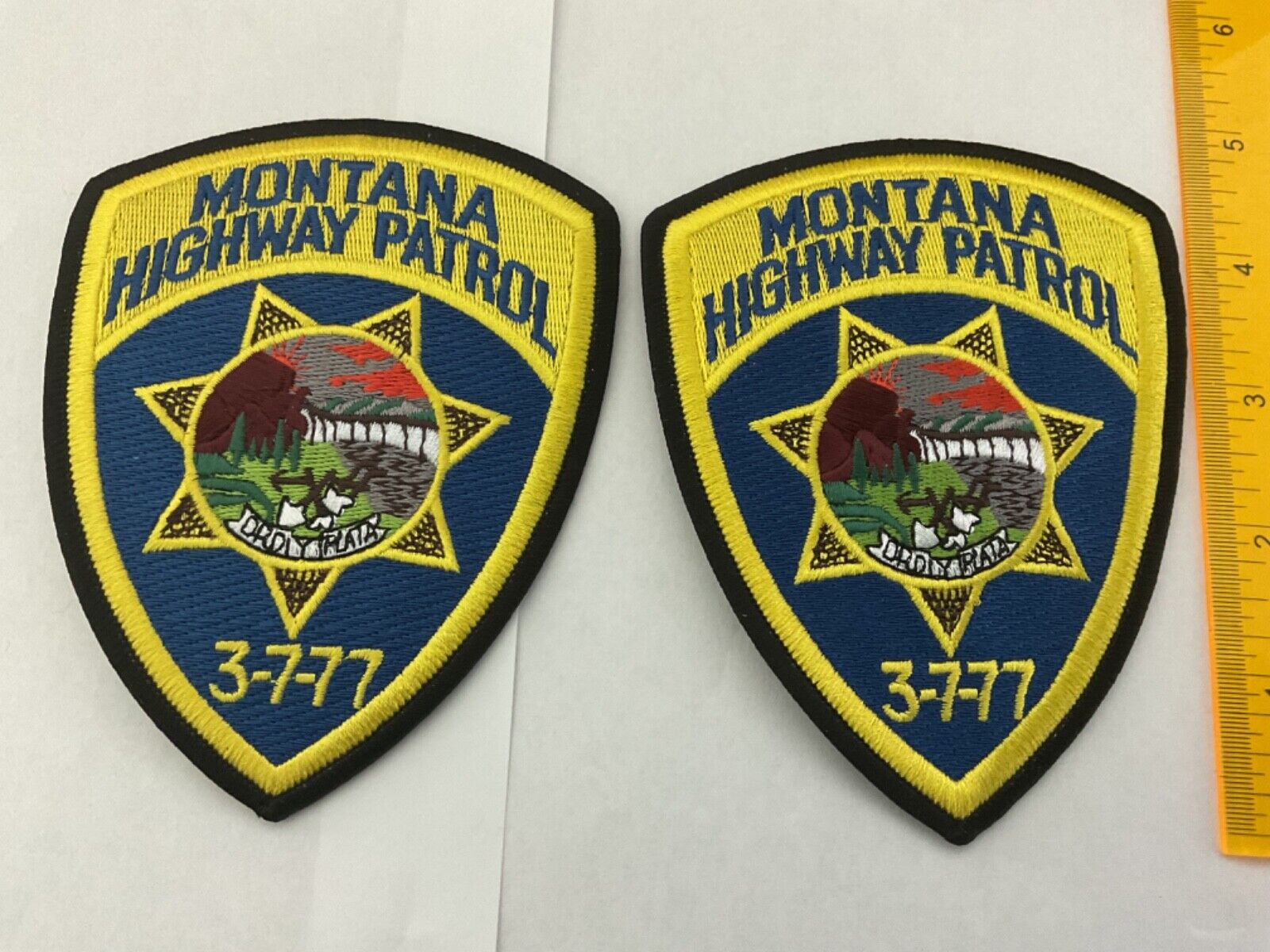 Montana Highway Patrol collectable Patch Set 2 pieces