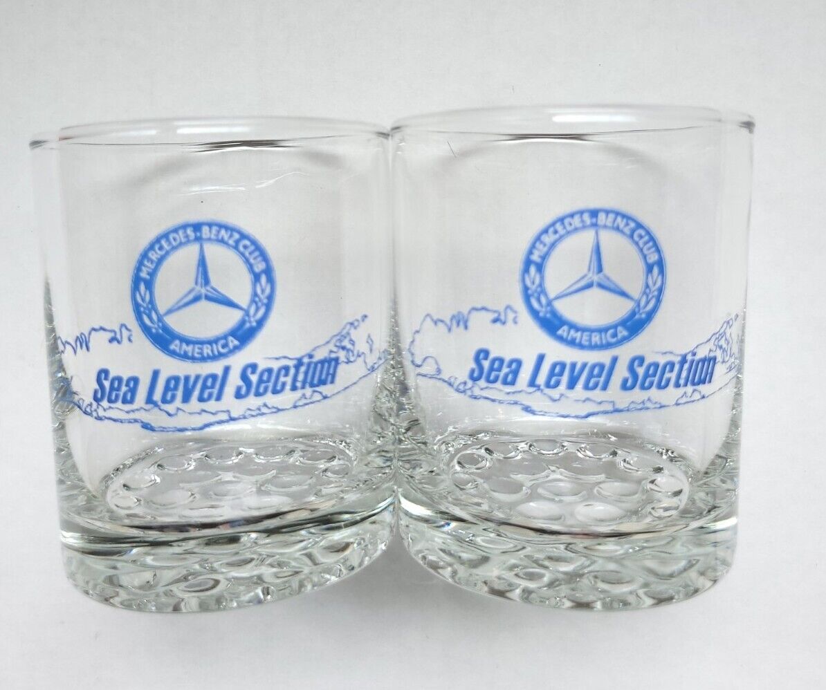 Mercedes-Benz Club Sea Level Section - Set of two drinking glasses-textured base