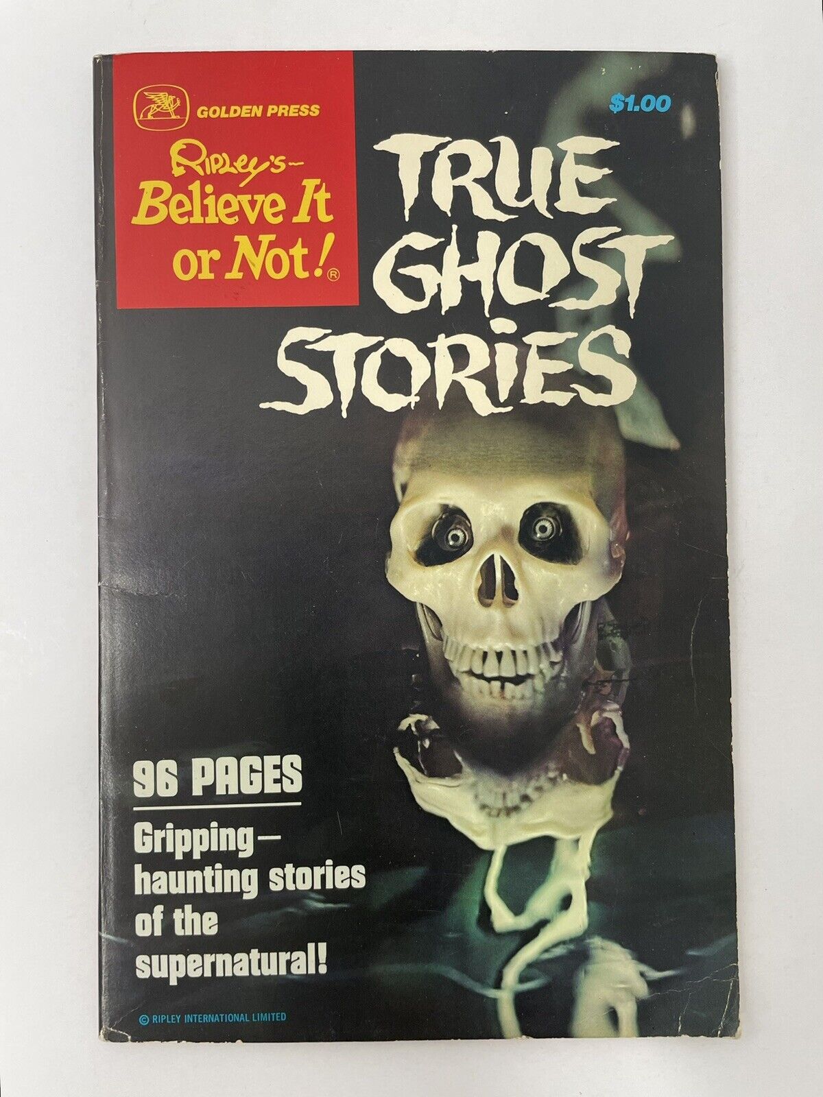 Ripley’s Believe It Or Not True Ghost Stories 1 1979 Golden Press Skull Cover