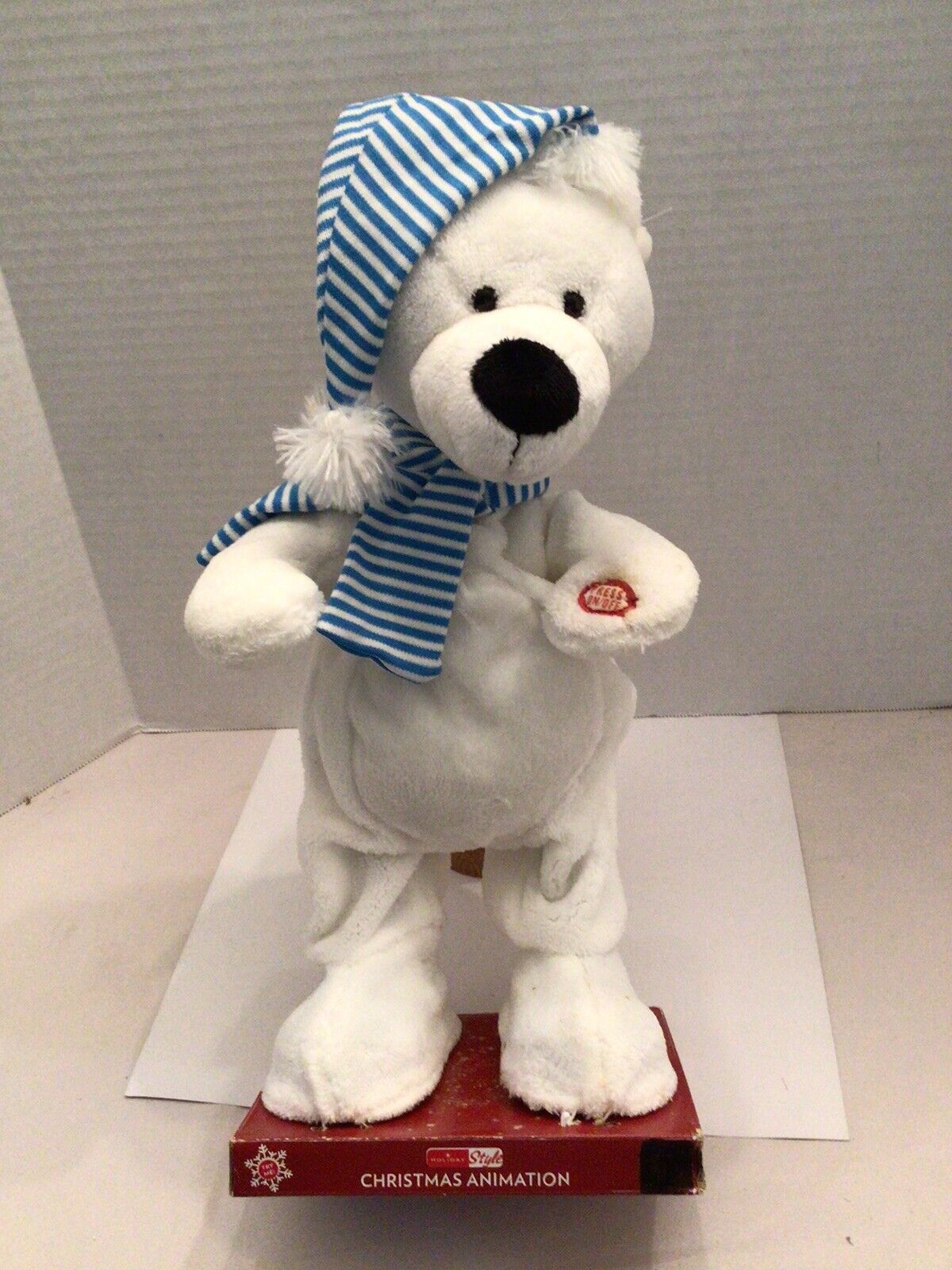 Animated Christmas Polar Bear Plays Jingle Bell Rock And Dances Works By Hugfun