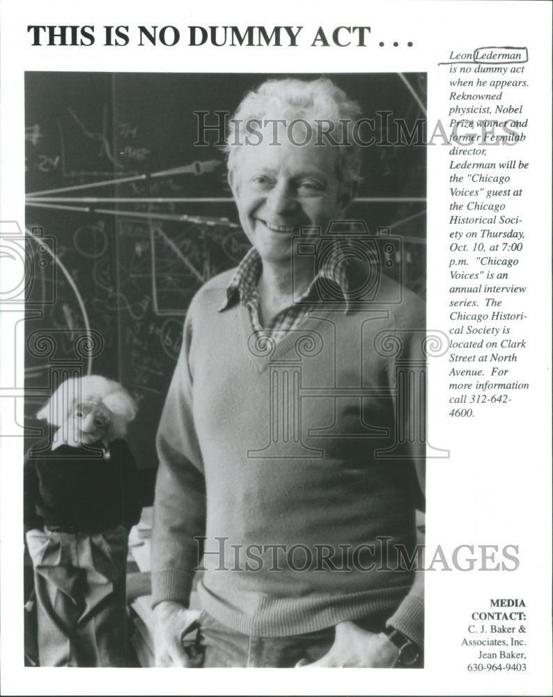 Press Photo Leon Max Lederman Nobel Prize Winner Physicist Fermilab - RSC05611