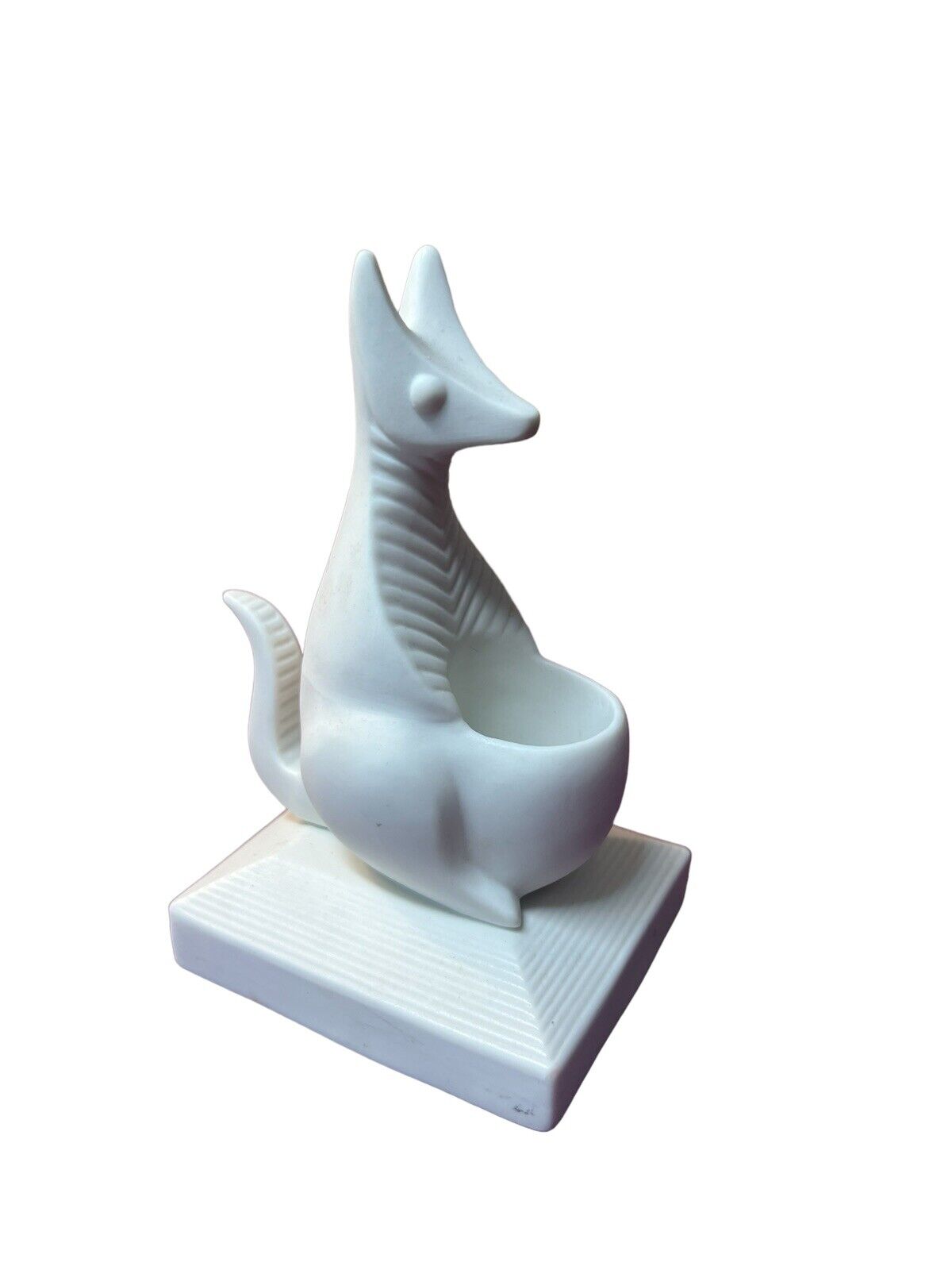 Jonathan Adler Kangaroo With Patch Bud Vase Figurine Limited Edition Matte White