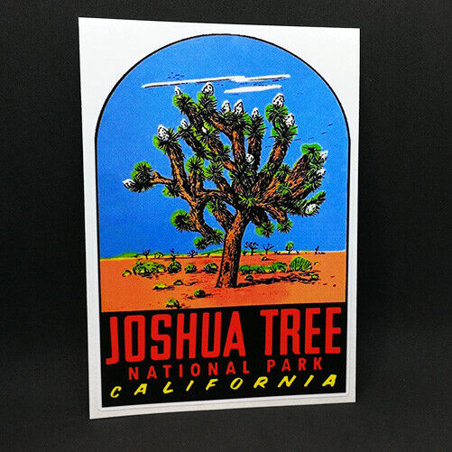 JOSHUA TREE National Park DECAL / Vintage Style Vinyl Travel STICKER, California