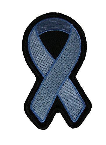 LIGHT BLUE RIBBON FOR PROSTATE COLON CANCER TUBEROUS SCLEROSIS AWARENESS PATCH