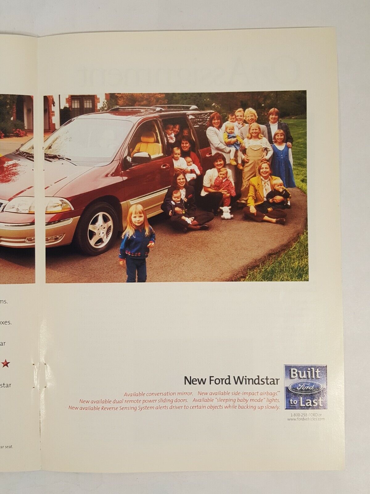 Print Ad New Ford Windstar Minivan Product Development Mothers 1999 Advertising