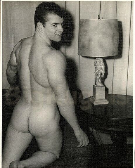 1950s VINTAGE KRIS Male Nude DAVID SELHIME Smooth MUSCLE BUTT Marine Beefcake