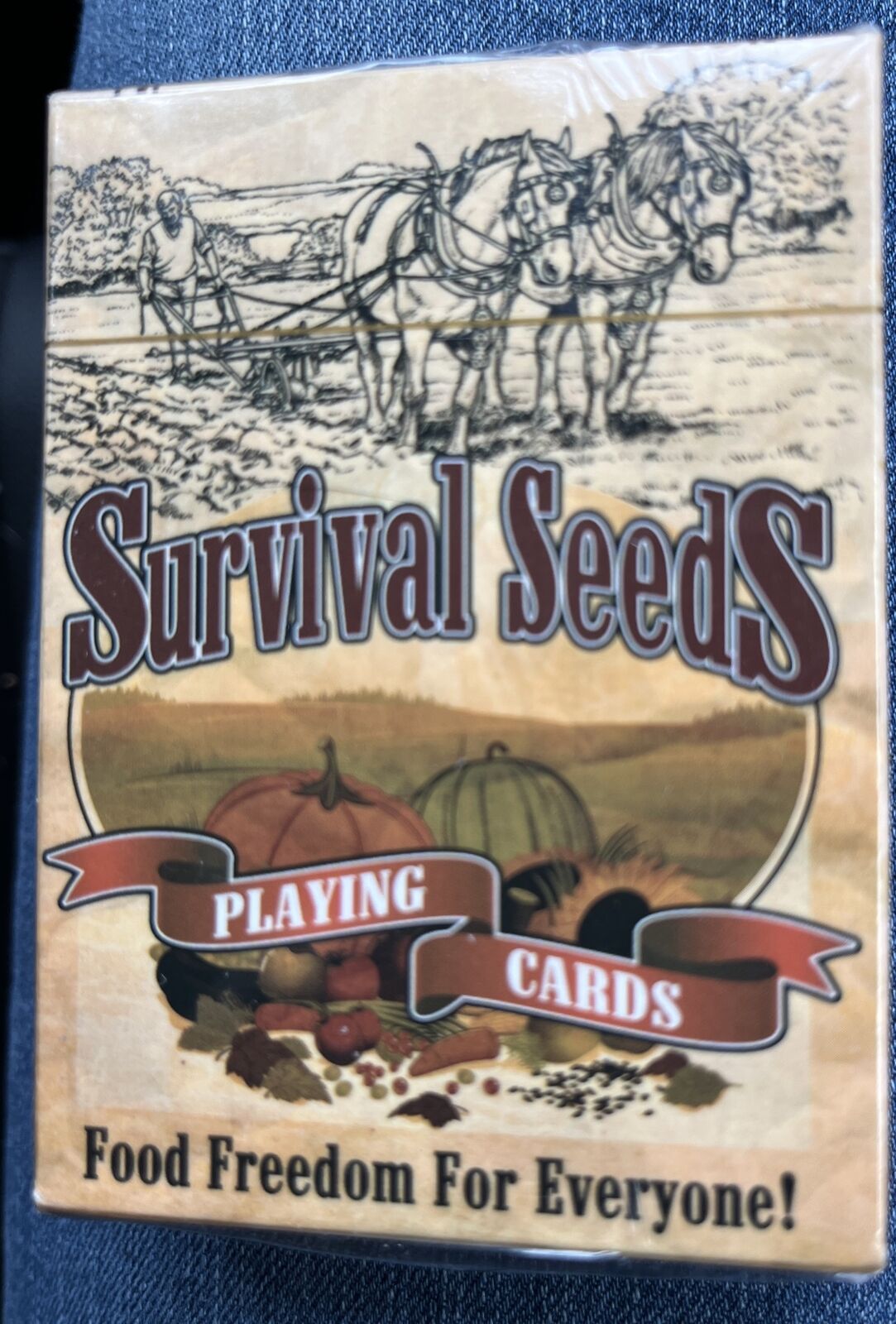 Survival Seeds Playing Cards NEW NIB  For Preppers Or Gardeners