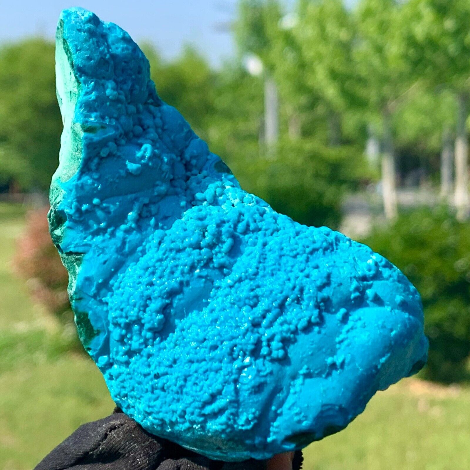 100G Natural Chrysocolla/Malachite transparent cluster rough mineral sample
