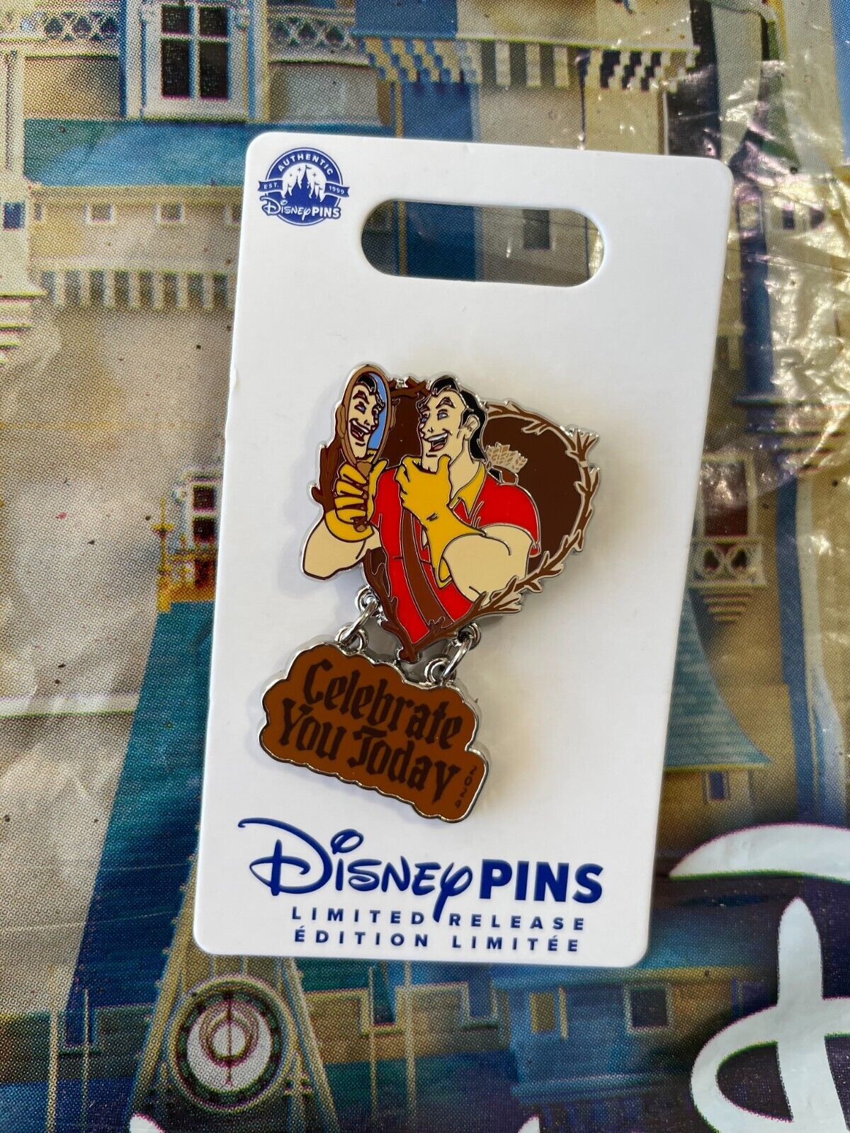 2024 Disney Parks Celebrate You Today Gaston Beauty & The Beast LR Pin