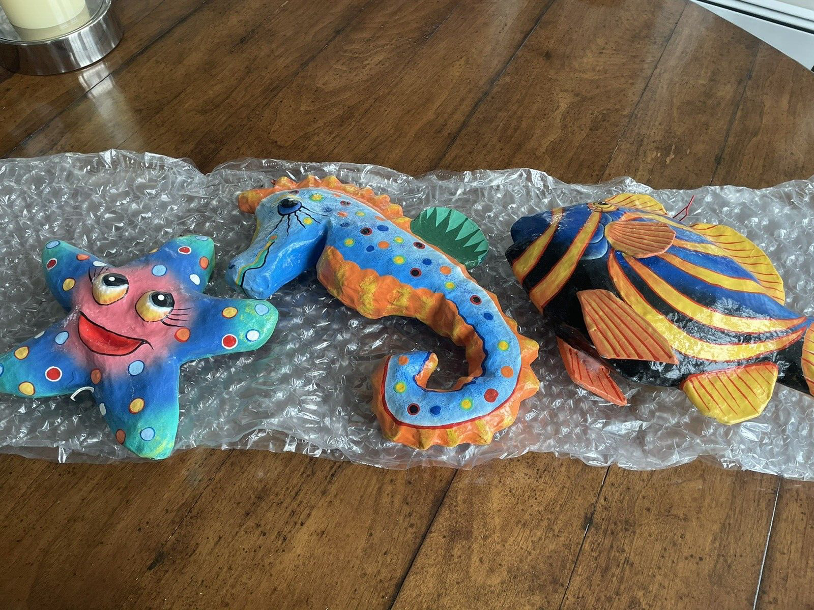 Set of 3 Decorative Papier-mâché  Fish