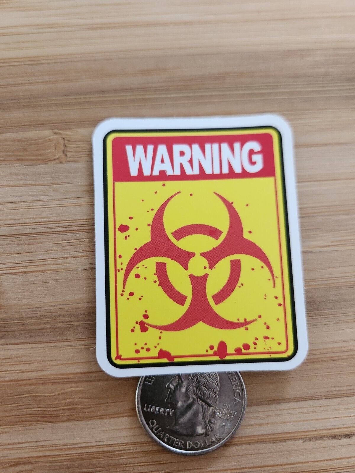  Warning Sticker Laptop Sticker Decal Biohazard Sticker