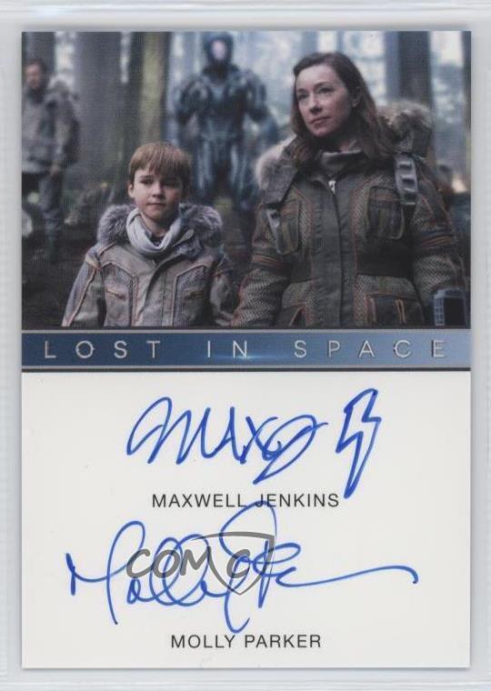 2019 Lost in Space Dual Maxwell Jenkins Will Robinson Molly Parker Auto 0ag4