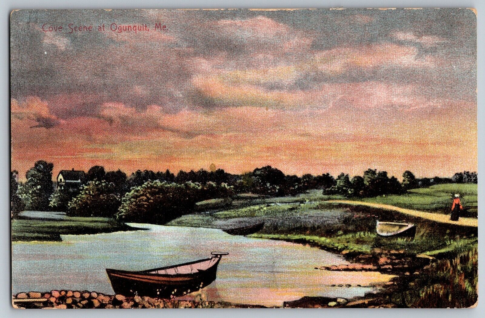 Ogunquit, Maine ME - Cove Scene - Vintage Postcard - Posted 1915