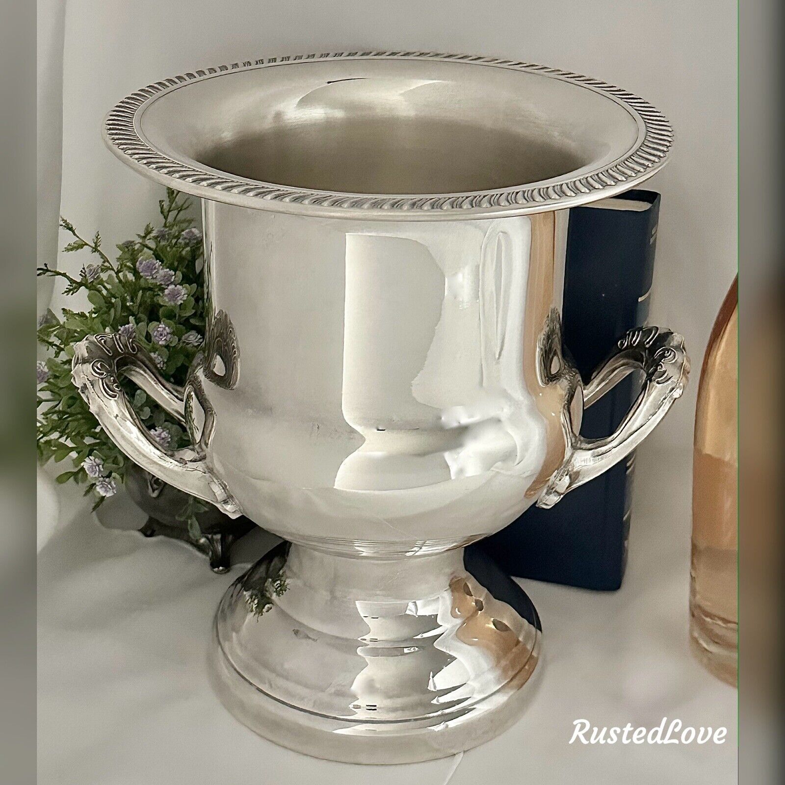 Vintage Leonard Champagne Bucket Silver Plated Ice Bucket Vintage Wine Chiller ~