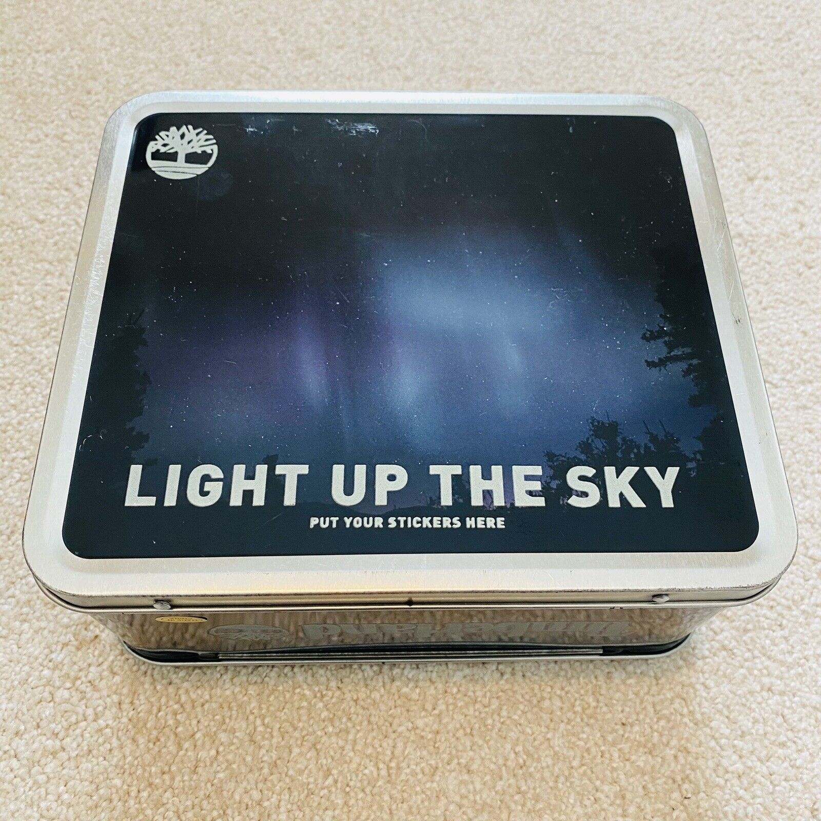 Vintage Timberland Light Up The Sky Stars NASA Space 2003 Metal Lunch Box 