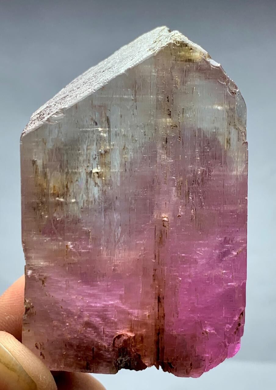 473 CT Natural Bicolor Pink Kunzite Crystal Spacemen From Afghanistan 