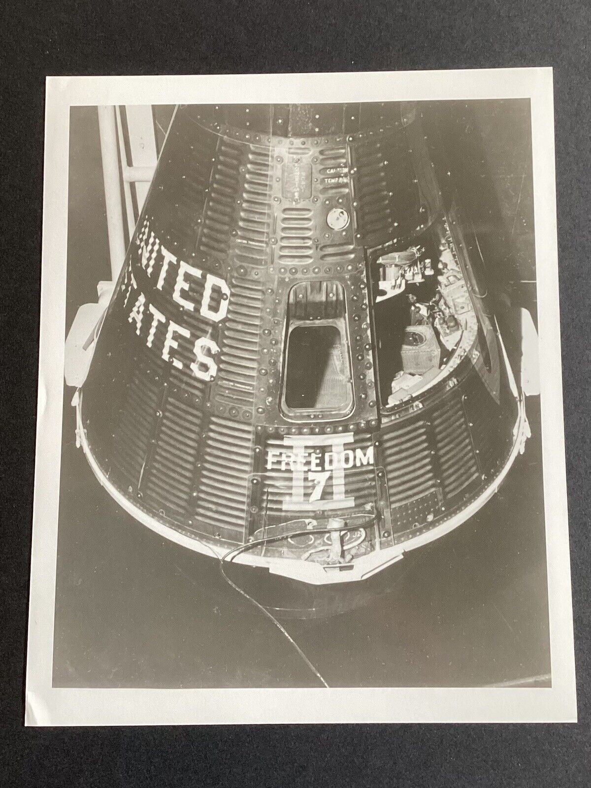 1960’s NASA Smithsonian Institution Freedom 7 Space Capsule BW Photograph