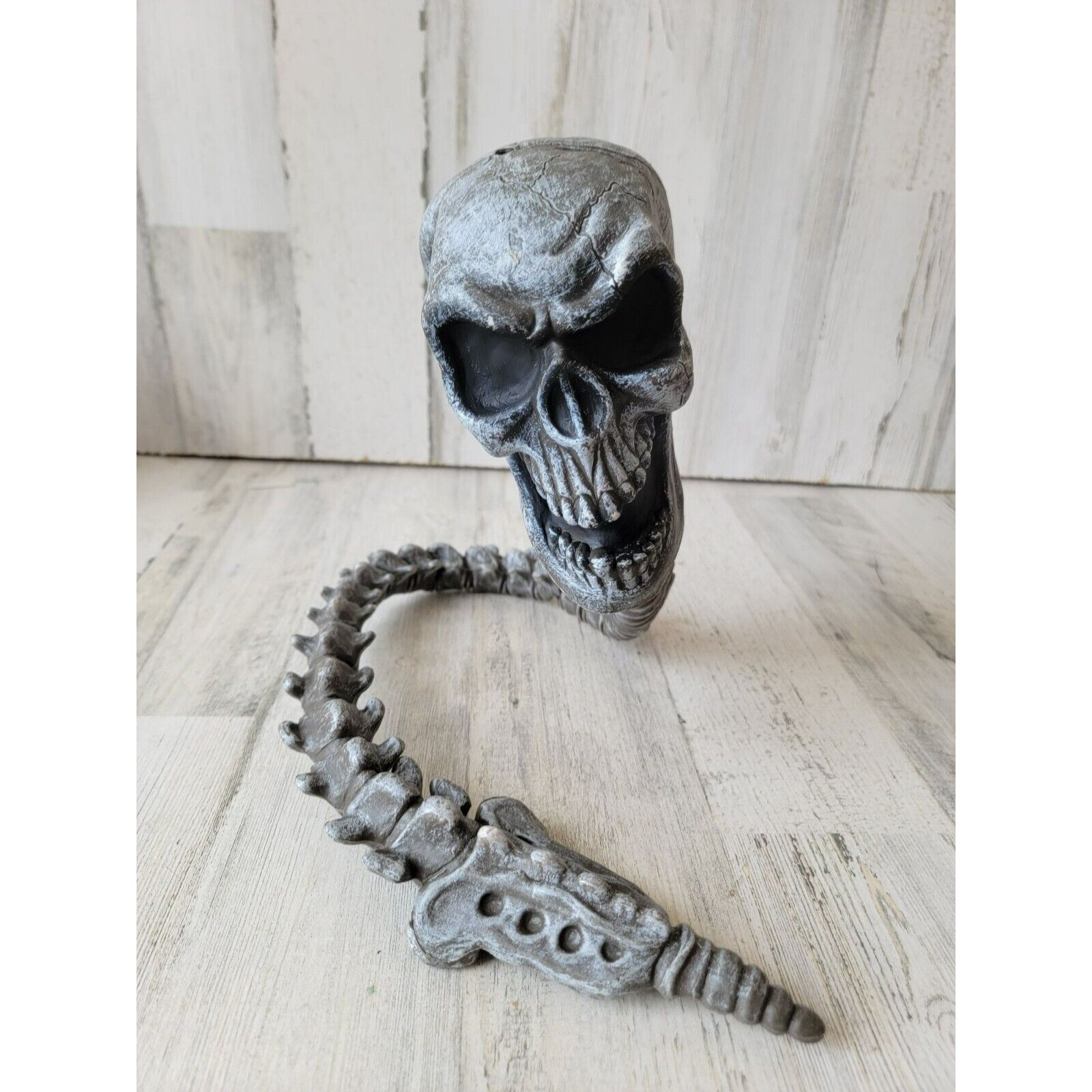 Adjustable skull spine scary Halloween prop Decor spooky zombie skeleton
