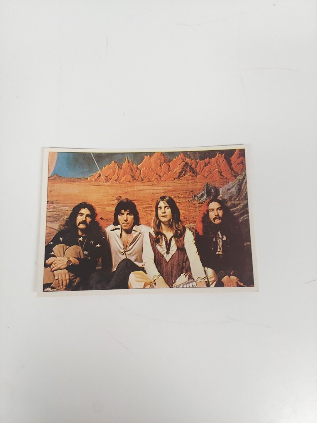 Black Sabbath Card Panini Pop Stars Sticker 1975 Mini-Poster Vintage Rock #74 