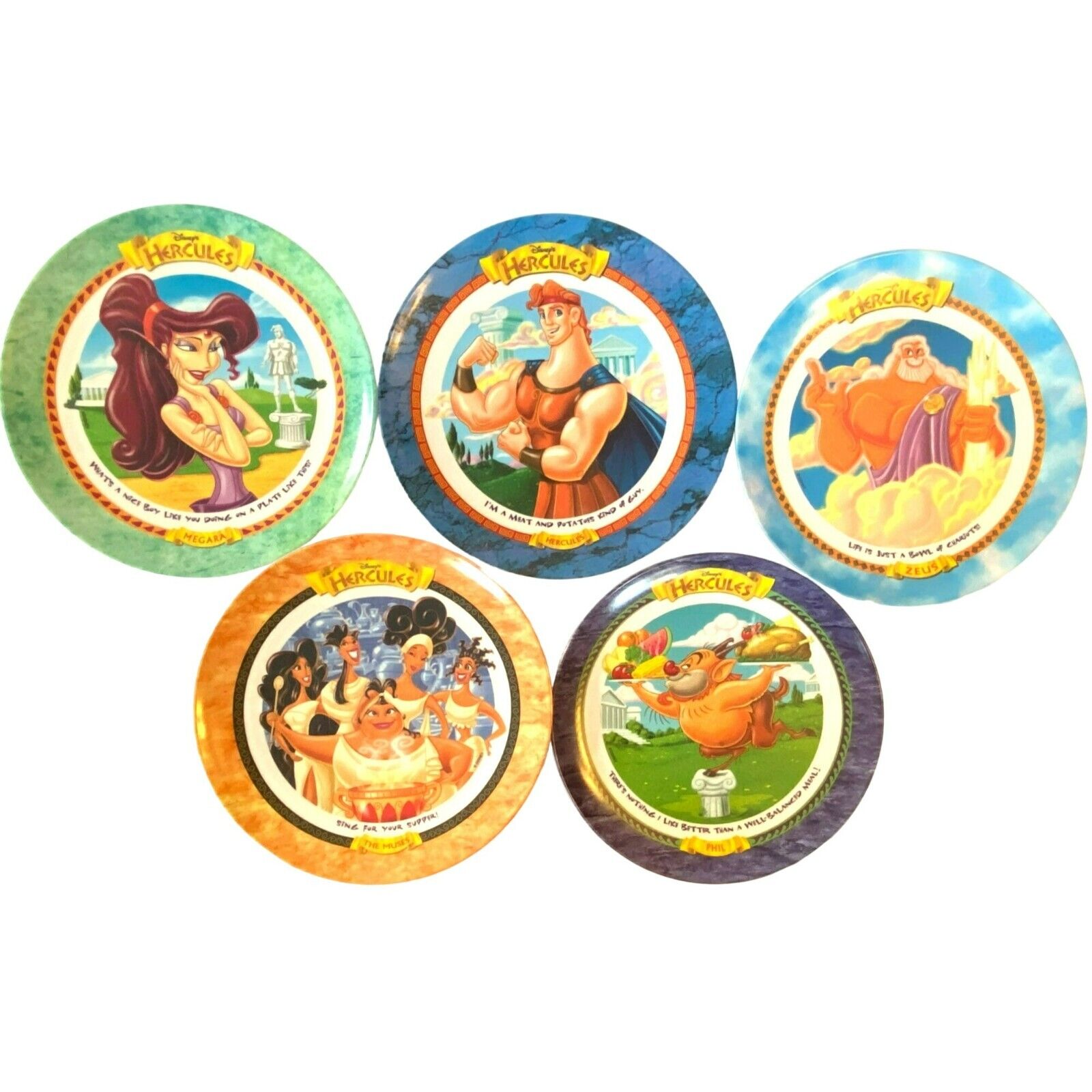 Vintage McDonald\'s Disney Hercules Movie Collector Plates 9 1/4\