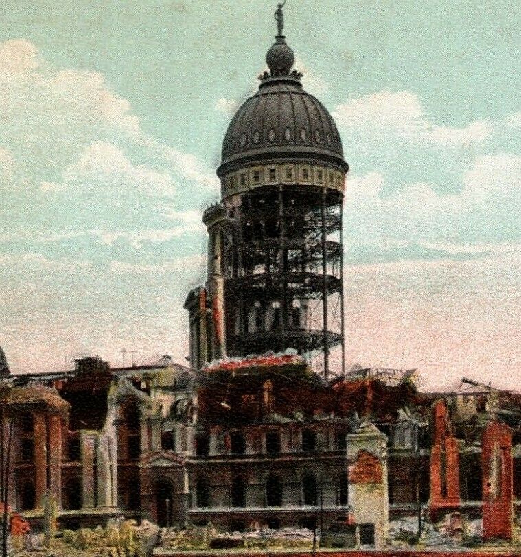 San Francisco City Hall after Earthquake California 1906 Vintage Postcard 4359
