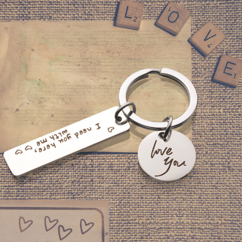 For Trucker Husband Boyfriend Safe Driving Keychain I Need You Here With Me Gift