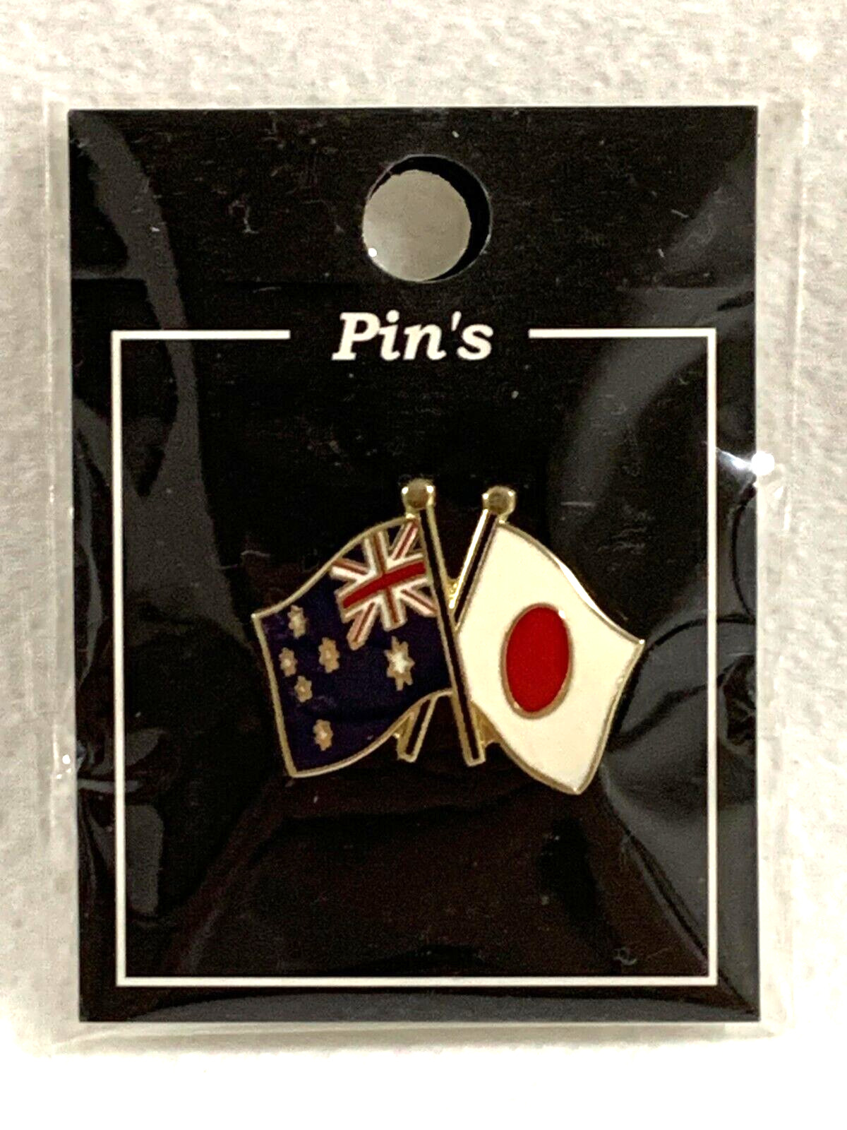 Japan Australia International Flag&JP Crossed Double Flag Lapel Pins Friendship