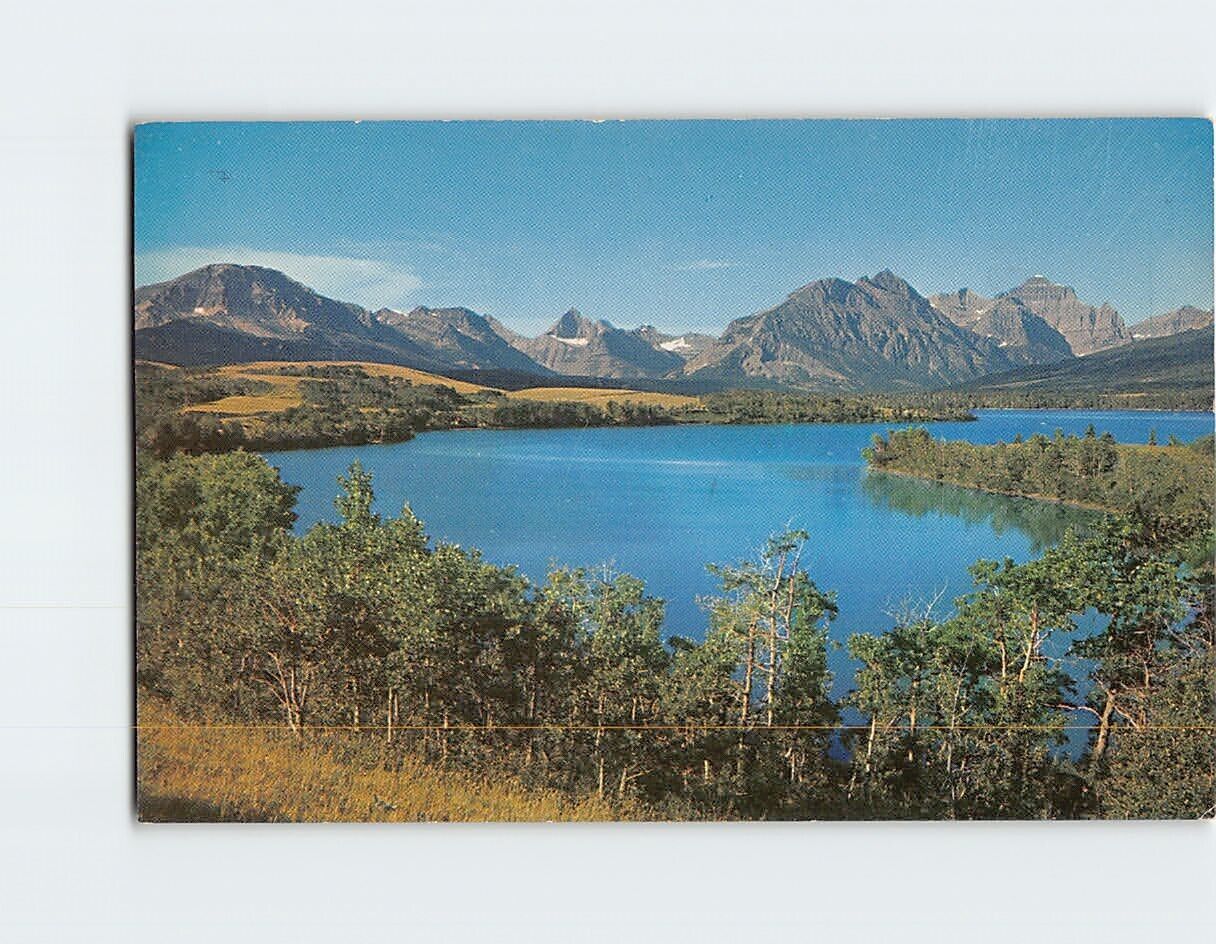 Postcard Two Medicine Lake Glacier National Park Montana USA