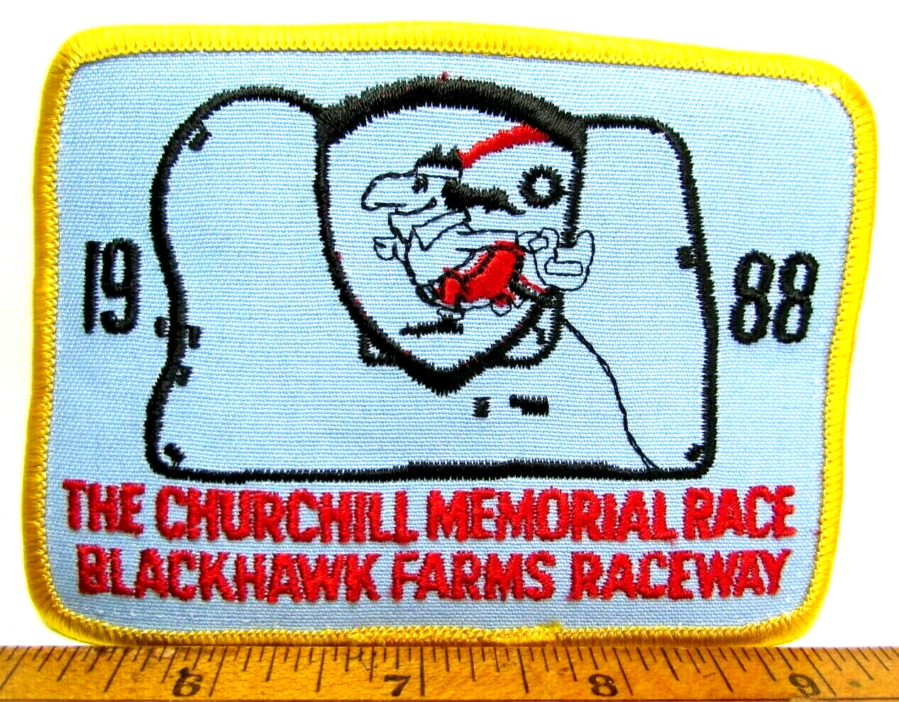 Vtg Churchill Memorial Race Blackhawk Farms Raceway 1988 Patch SCCA So Beloit IL