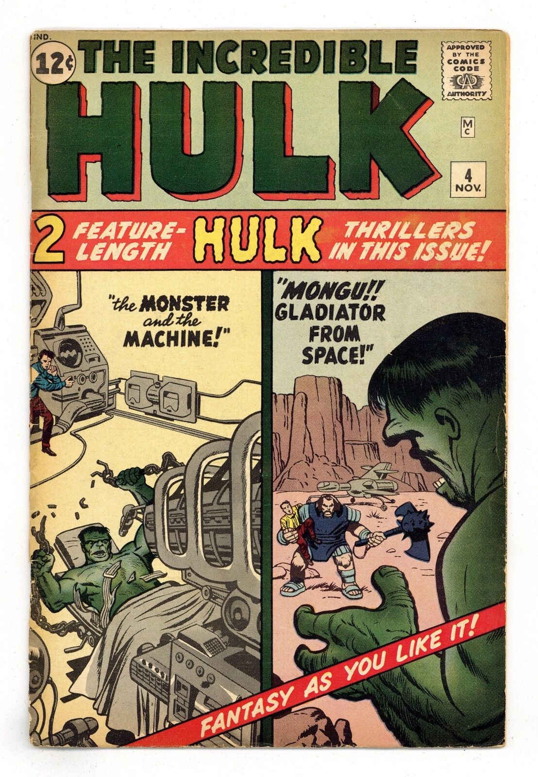 Incredible Hulk #4 FR 1.0 1962