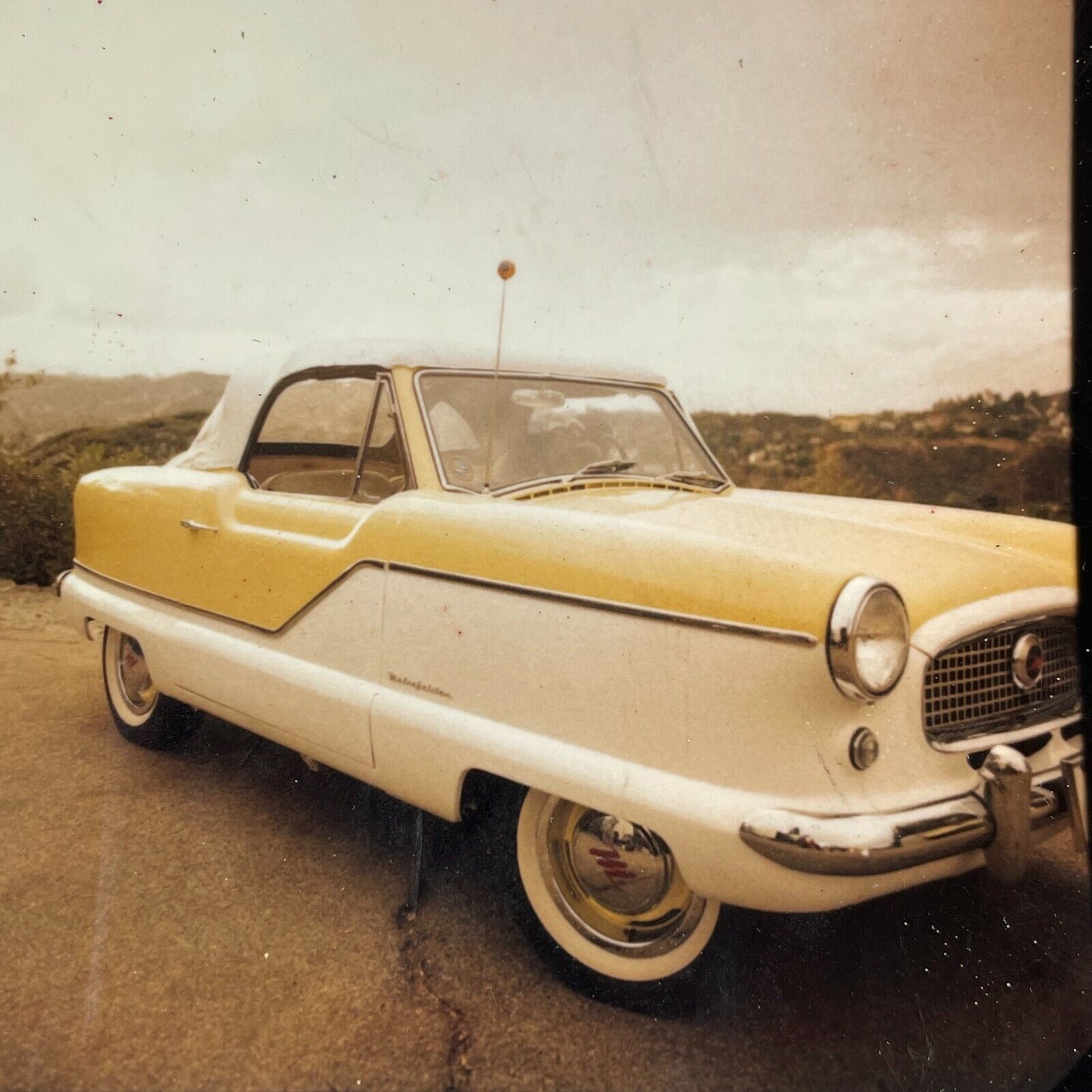 X7 Polaroid Photograph Professional Photo 1961 Yellow Nash Artistic Car Cute