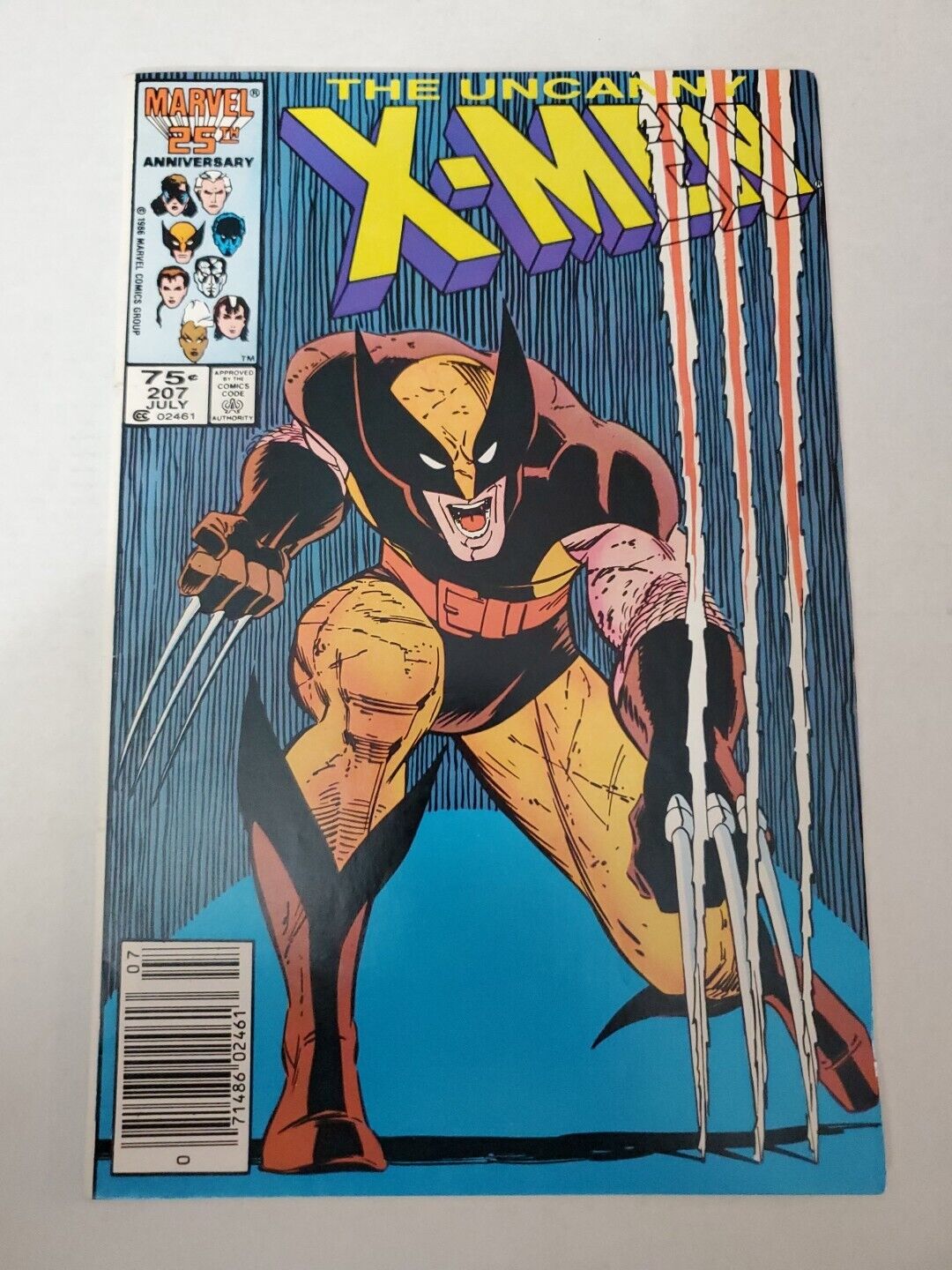 Uncanny X-Men #207 1986 John Romita Jr. Wolverine Cover VF/NM Condition