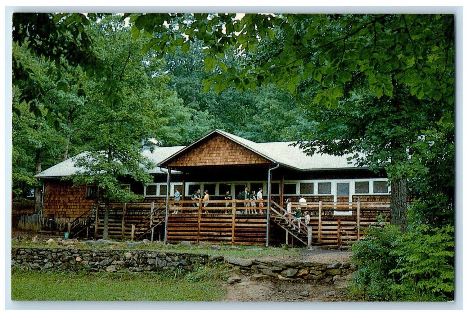 c1960 Dining Hall Swannanoa Camp Mountains Swannanoa North Carolina NC Postcard