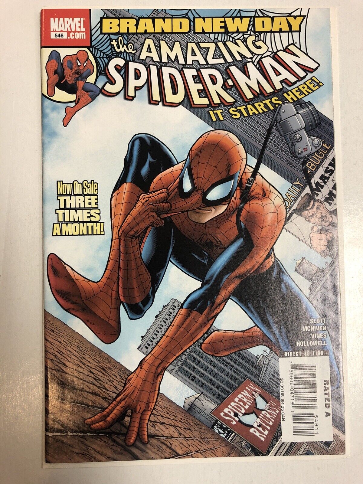 Amazing Spider-Man (2008) # 546 (NM) 1st Full Jackpot Mr Negative One More Day