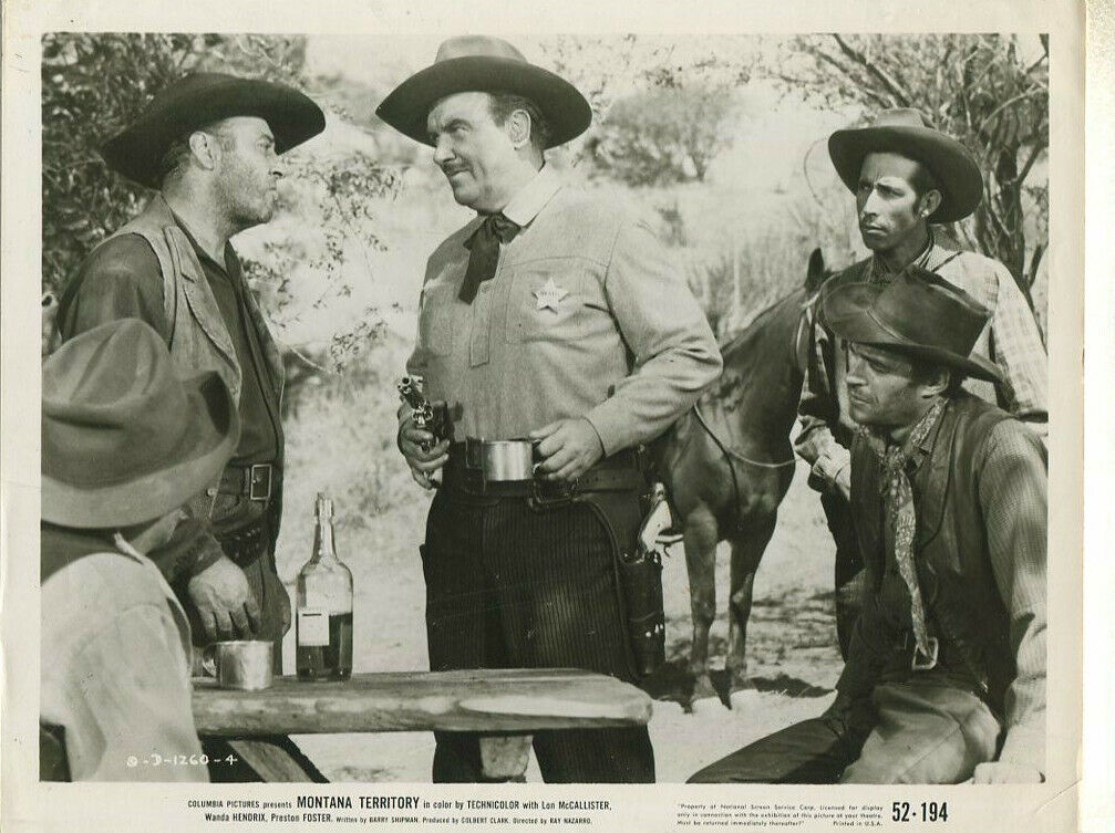Montana Territory - Lon McCallister Jack Elam  1952 movie press photo MBX33