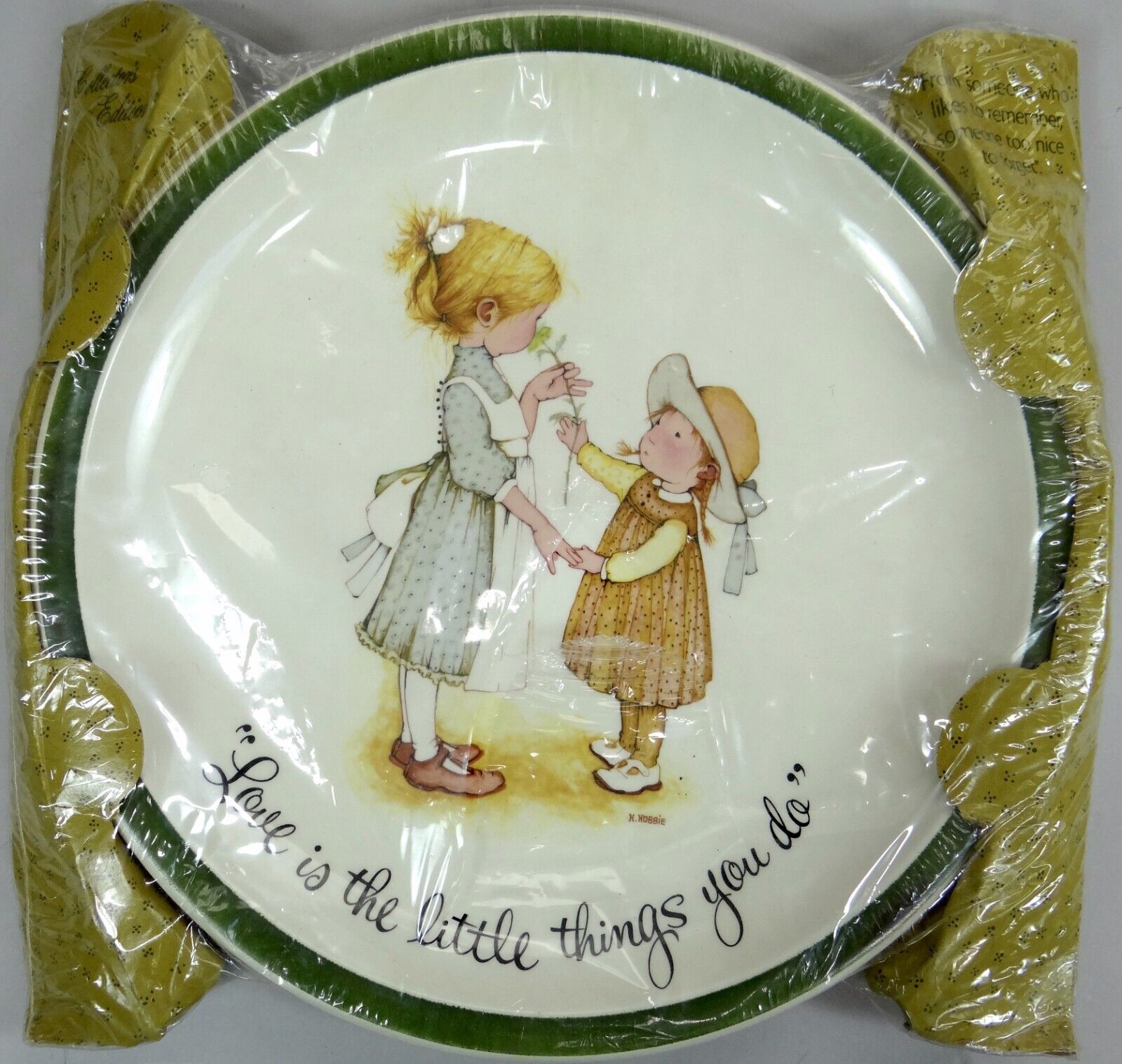 Holly Hobbie Dinner Plate Collectors Ed Love is the Little Things You Do 1972