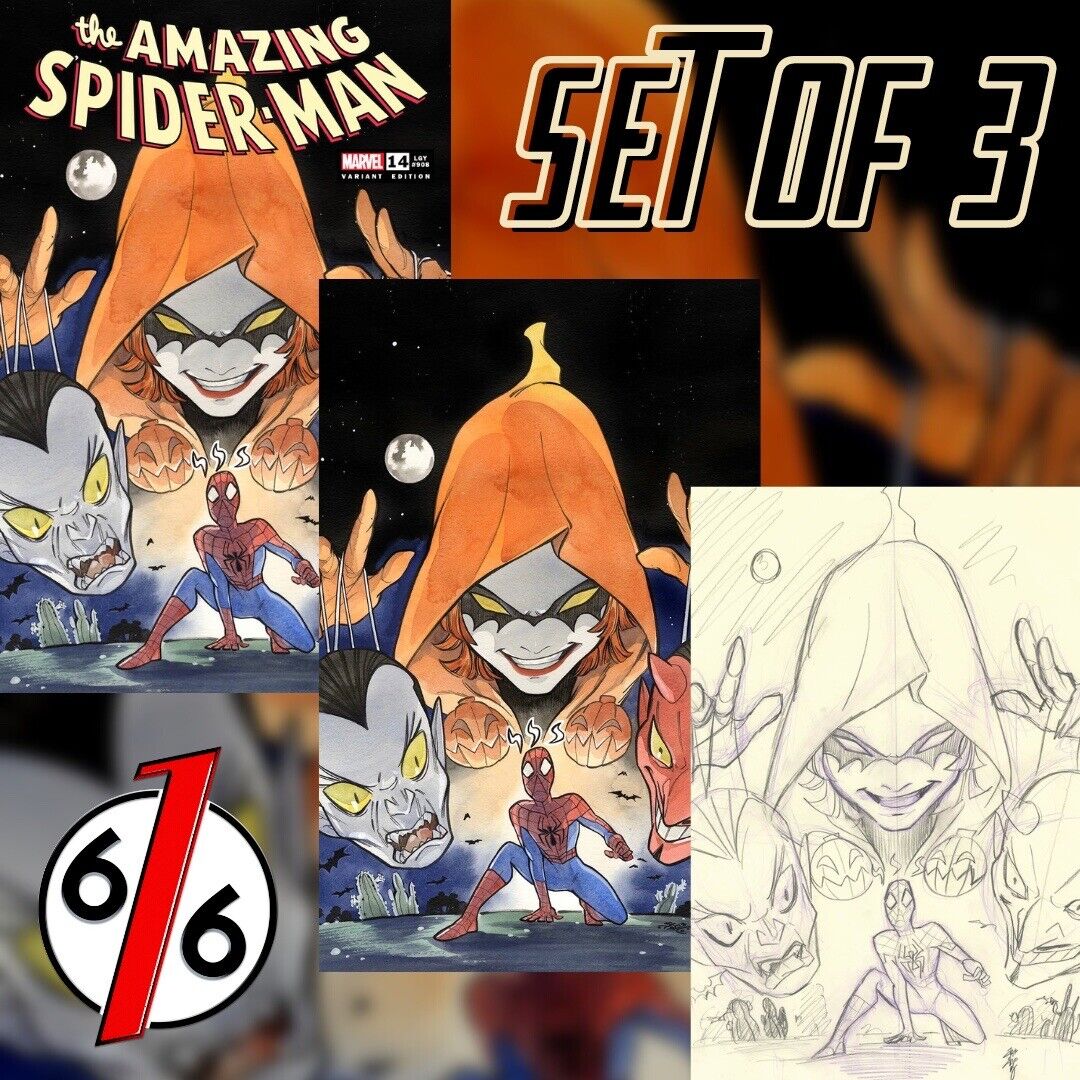 🔥🕷 AMAZING SPIDER-MAN #14 MOMOKO 616 Trade & Virgin & Sketch Variant Set